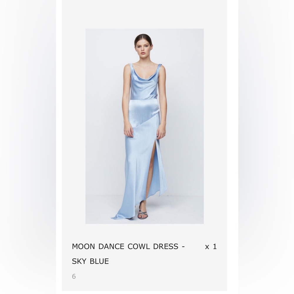Bec & Bridge - moon dance cowl dress in sky blue - size 6 - NEW WITH TAG!!!
